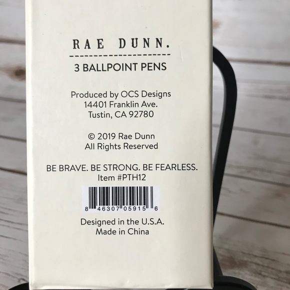 Rae Dunn BE BRAVE BE STRONG Ballpoint Pen Set - Picture 5 of 5